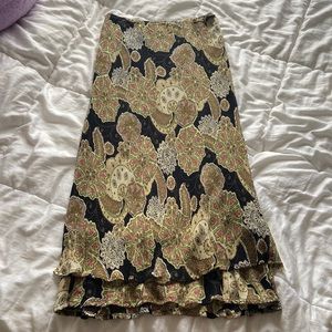 floral patterned long skirt / mini dress